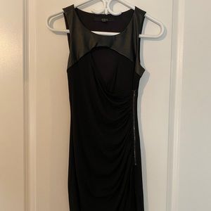 Guess little black dress with faux leather